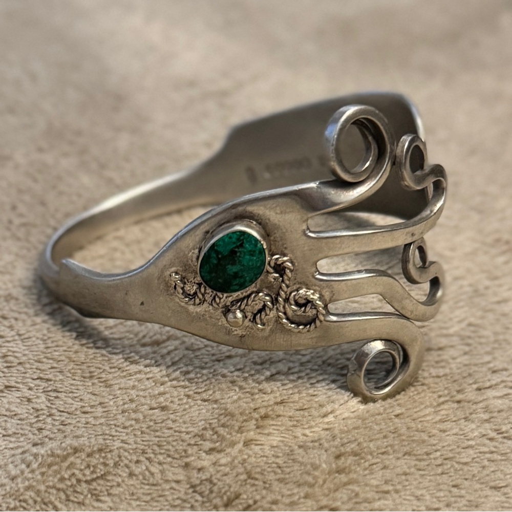 VINTAGE James Dixon & Sons Artisan Cuff Fork Bracelet